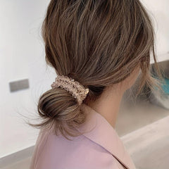 Crystal Beaded Hair Tie Rhinestone Glitter Hair Rope Ponytail Holder