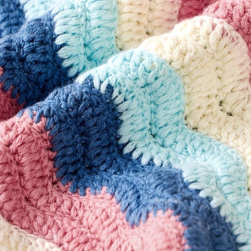 Colorful Wavy Crochet Triangle Scarf Handkerchief Headband