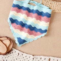 Colorful Wavy Crochet Triangle Scarf Handkerchief Headband
