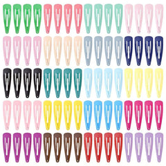 34pcs Candy Hair Clip Snap Clip Metal Hair Slides Clip Non Slip Hair Decoration