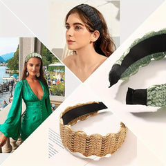 Bohemian Lace Hairband Retro Ethnic Style Wide Brim Head Buckle Hair Accessories