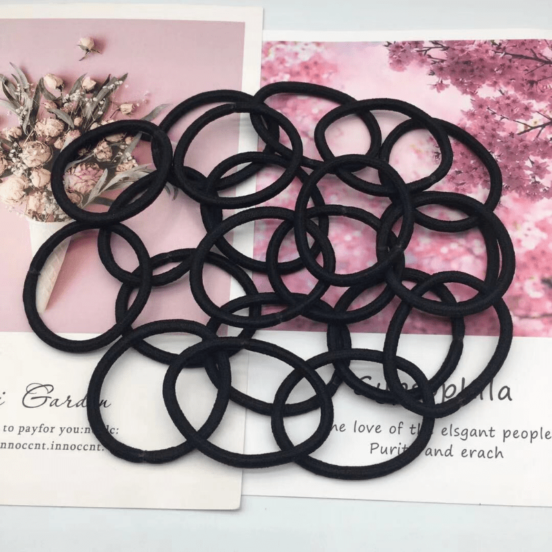50pcs Solid Rubber Band Ponytail Hair Rope Hair Accessories