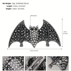 Rhinestone Bat Hair Clips French Barrette Hair Pins