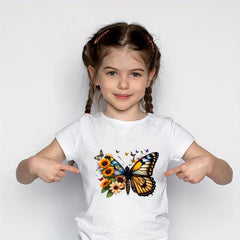 Sunflower Butterfly Iron on Stickers DIY Clothing Accessories