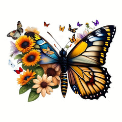 Sunflower Butterfly Iron on Stickers DIY Clothing Accessories