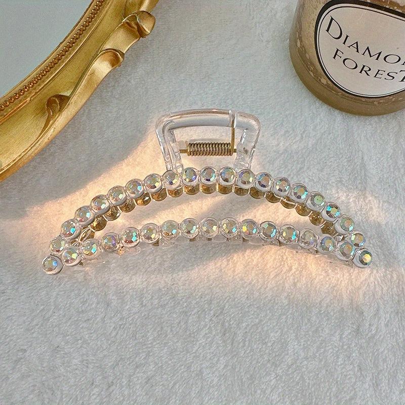 Rhinestone Hair Claw Clips Strong Hold Ponytail Jaw Clips
