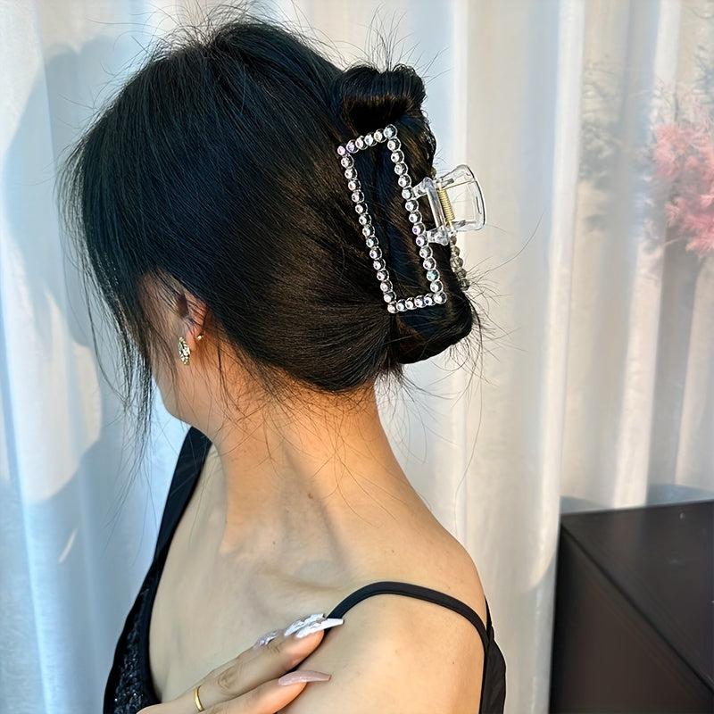 Rhinestone Hair Claw Clips Strong Hold Ponytail Jaw Clips