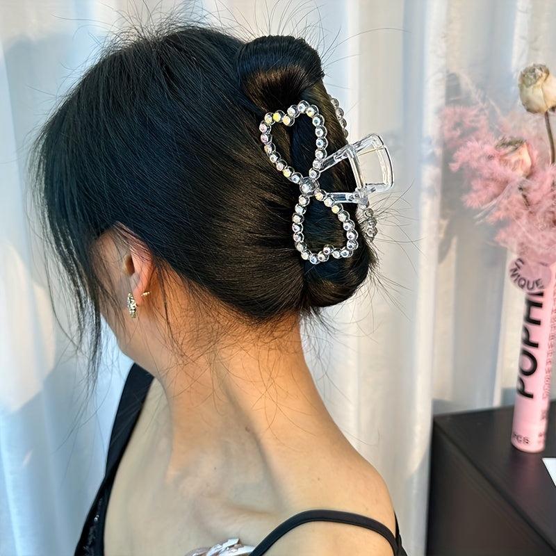 Rhinestone Hair Claw Clips Strong Hold Ponytail Jaw Clips