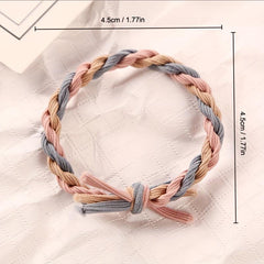 2pcs Braid Hair Rope Knotted Hair Tie Ponytail Elastic Hair Tie Hair Accessories