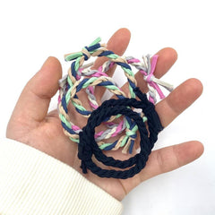 2pcs Braid Hair Rope Knotted Hair Tie Ponytail Elastic Hair Tie Hair Accessories