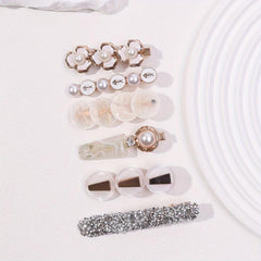 6pcs Pearl Flower Hair Clips Bobby Pin Hair Slides Non Slip Hair Decoration
