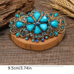 Vintage Crystal Hair Clip French Barrette Head Jewelry Hair Accessories
