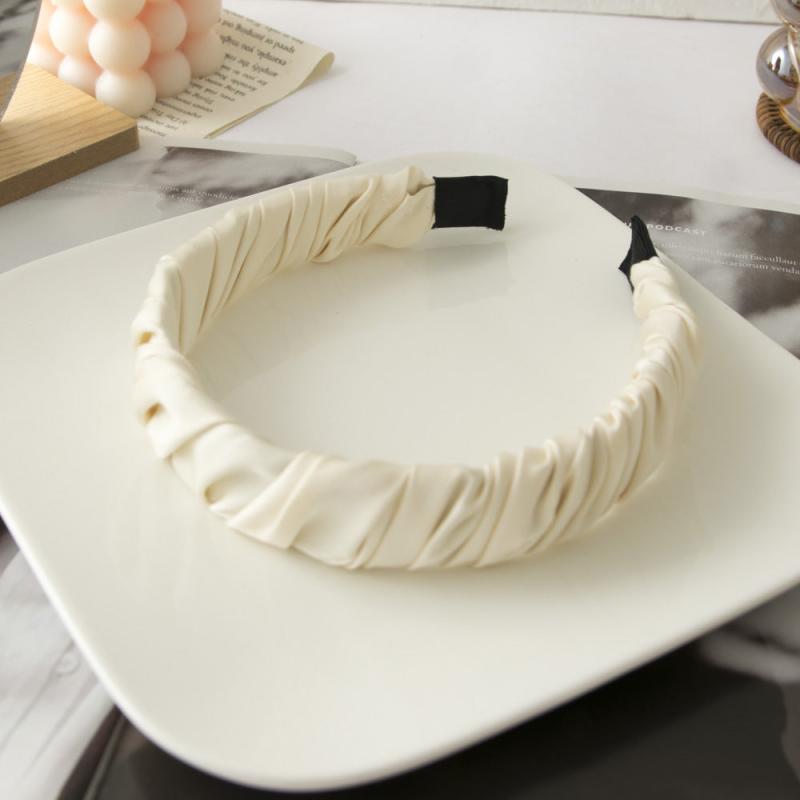 Colorful Ruched Headband Wide Hard Headbands Makeup Hair Band