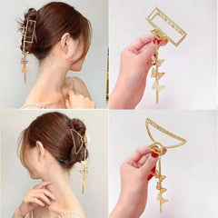 2pcs Butterfly Tassel Hair Claw Clip Non-slip Barret