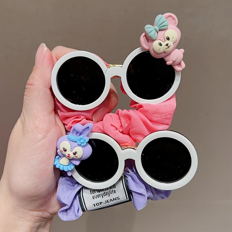 Kids Sunglasses Scrunchie Hair Rope Ponytail Accessories