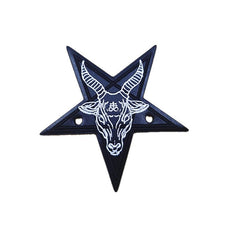 Gothic Leather Hair Cuff Stick Punk Star Shaped Cow Head Pattern Hair Pin