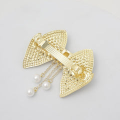 Bowknot Hair Clip with Pendant Head Jewelry for Women