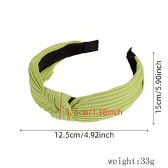 Knotted Wide Brim Hair Hoop Cross Hair Accessories