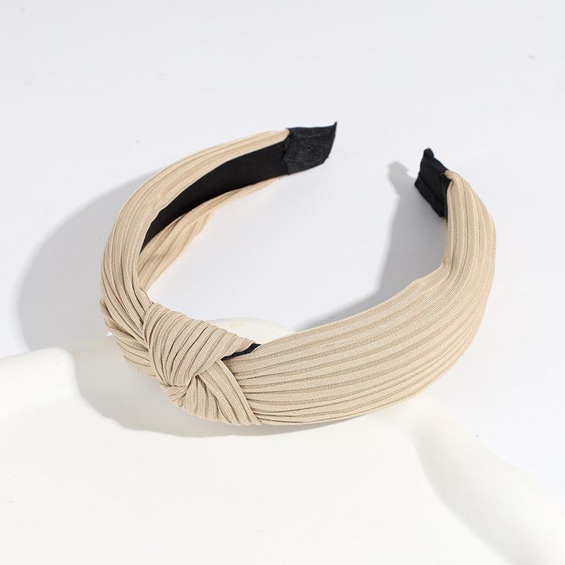 Knotted Wide Brim Hair Hoop Cross Hair Accessories