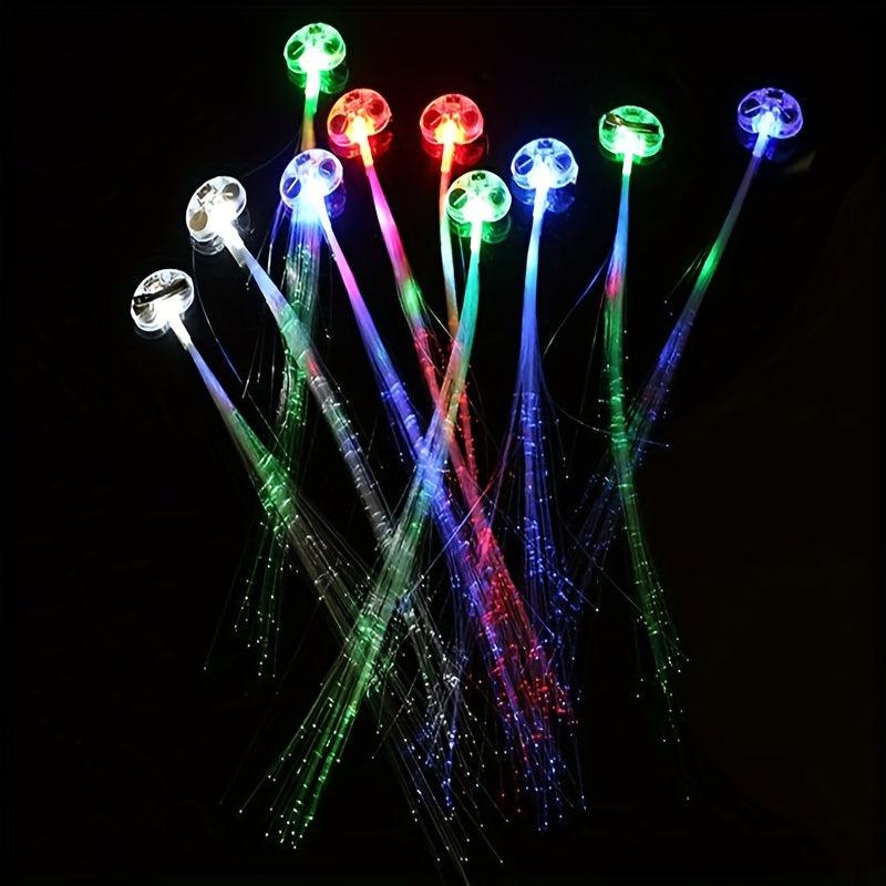 LED Glitter Hair Clip Colorful Butterfly Braid Prom Glow Accessories