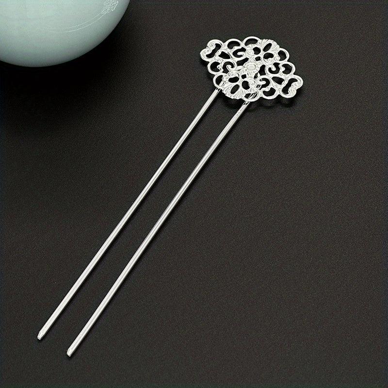 Auspicious Cloud Hair Pin Retro Hair Stick Metal Hair Bun Maker