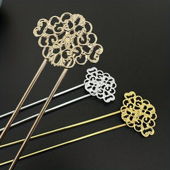 Auspicious Cloud Hair Pin Retro Hair Stick Metal Hair Bun Maker