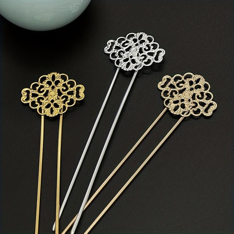 Auspicious Cloud Hair Pin Retro Hair Stick Metal Hair Bun Maker