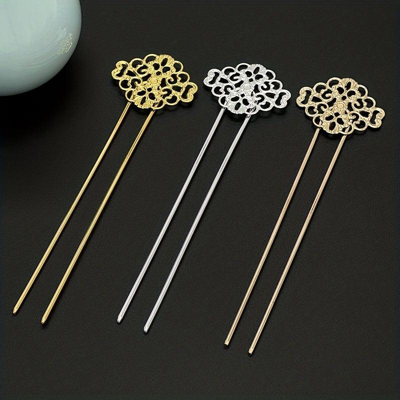 Auspicious Cloud Hair Pin Retro Hair Stick Metal Hair Bun Maker