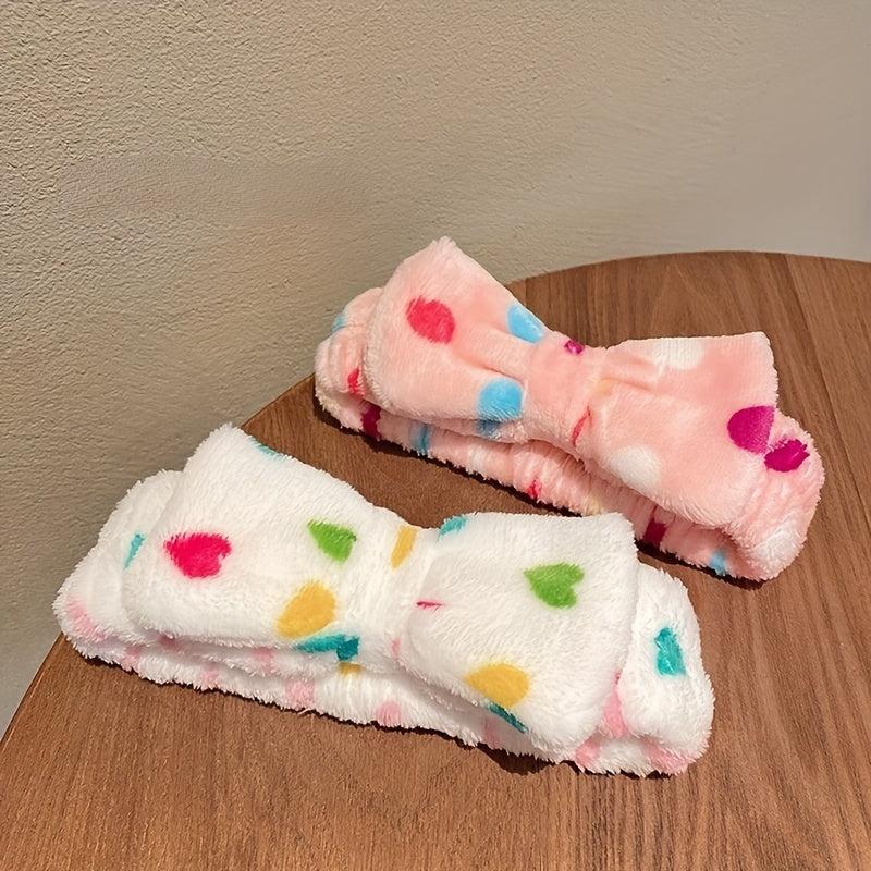 3pcs Leopard Bow Headband for Face Wash Spa Hair Band
