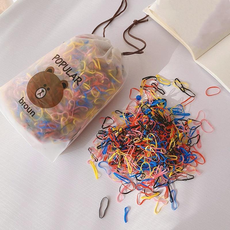 Colorful Small Elastic Hair Bands Ponytail Holder Rubber Bands Headband