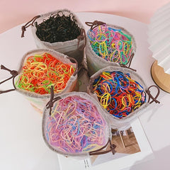 Colorful Small Elastic Hair Bands Ponytail Holder Rubber Bands Headband
