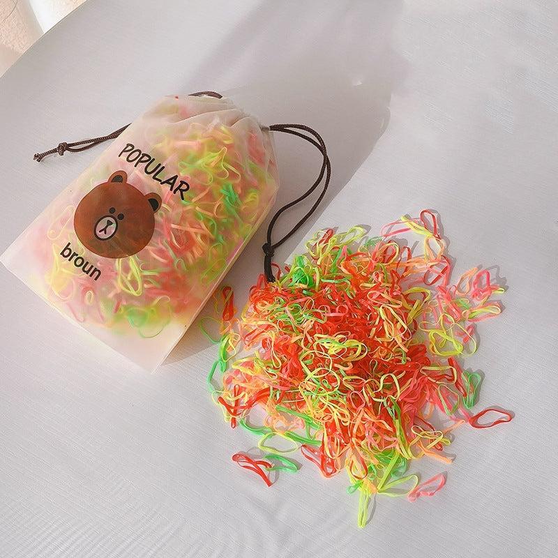 Colorful Small Elastic Hair Bands Ponytail Holder Rubber Bands Headband