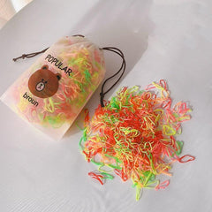 Colorful Small Elastic Hair Bands Ponytail Holder Rubber Bands Headband