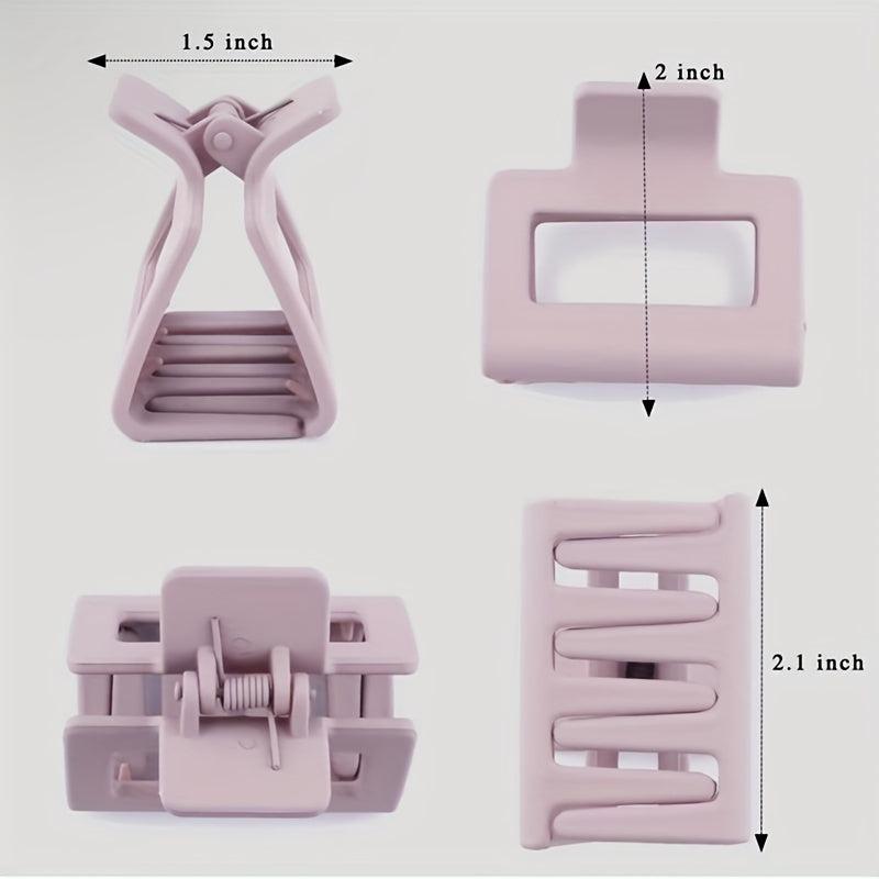 4pcs Matte Hair Claw Clips Strong Hold Grip Hair Jaw Clip For Thick Hair