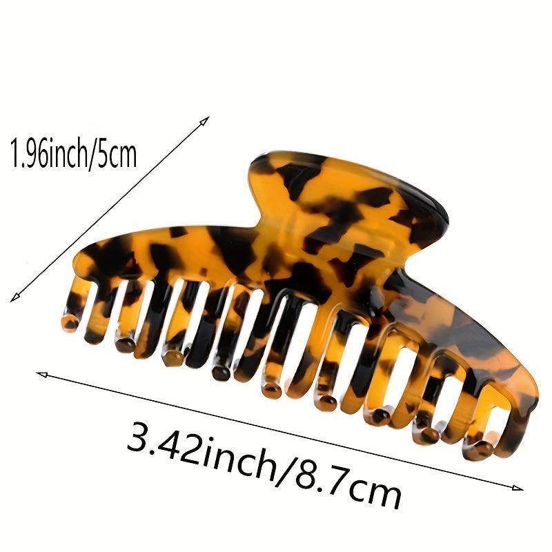 Vintage Acetate Hair Claw Leopard Print Hair Clip Ponytail Holder