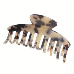 Vintage Acetate Hair Claw Leopard Print Hair Clip Ponytail Holder