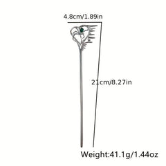 Silvery Hair Sticks Snake Faux Pearl Branch Hair Sticks