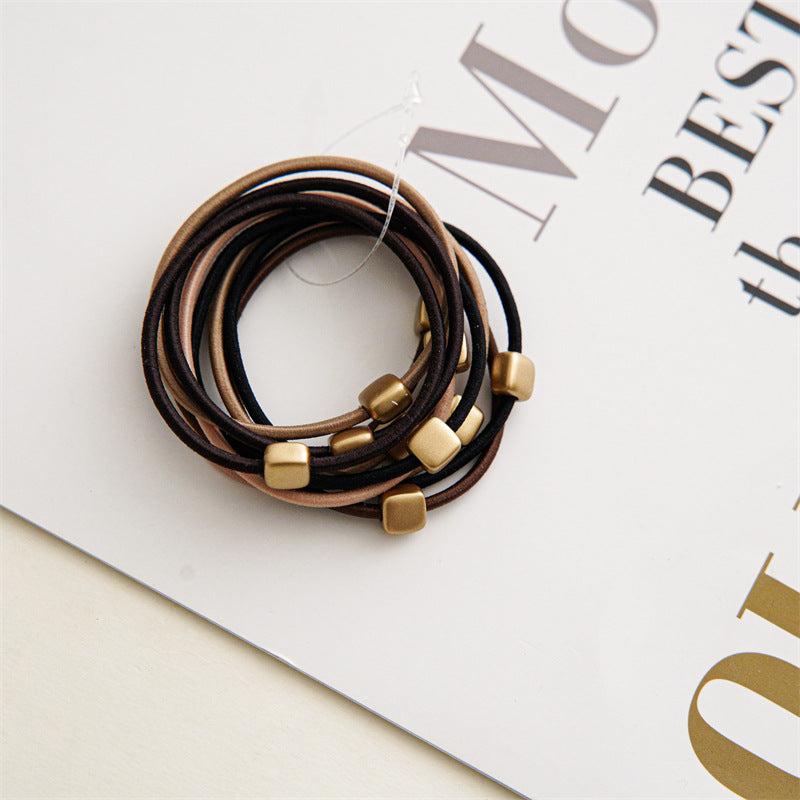 10pcs Star Shape Hair Tie Elastic Hair Rope Solid Ponytail Tie Hair Accessories