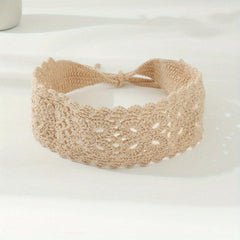 Retro Pastoral Style Knitting Headband Sweet And Mushroom Pattern Headband