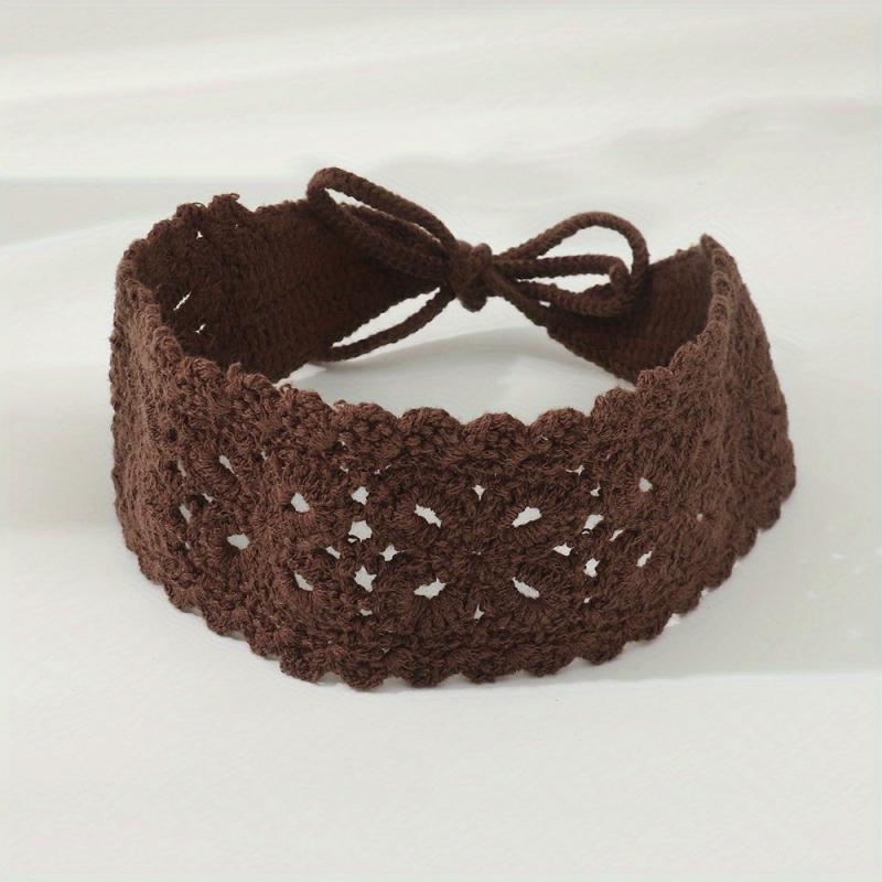 Retro Pastoral Style Knitting Headband Sweet And Mushroom Pattern Headband