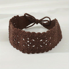 Retro Pastoral Style Knitting Headband Sweet And Mushroom Pattern Headband