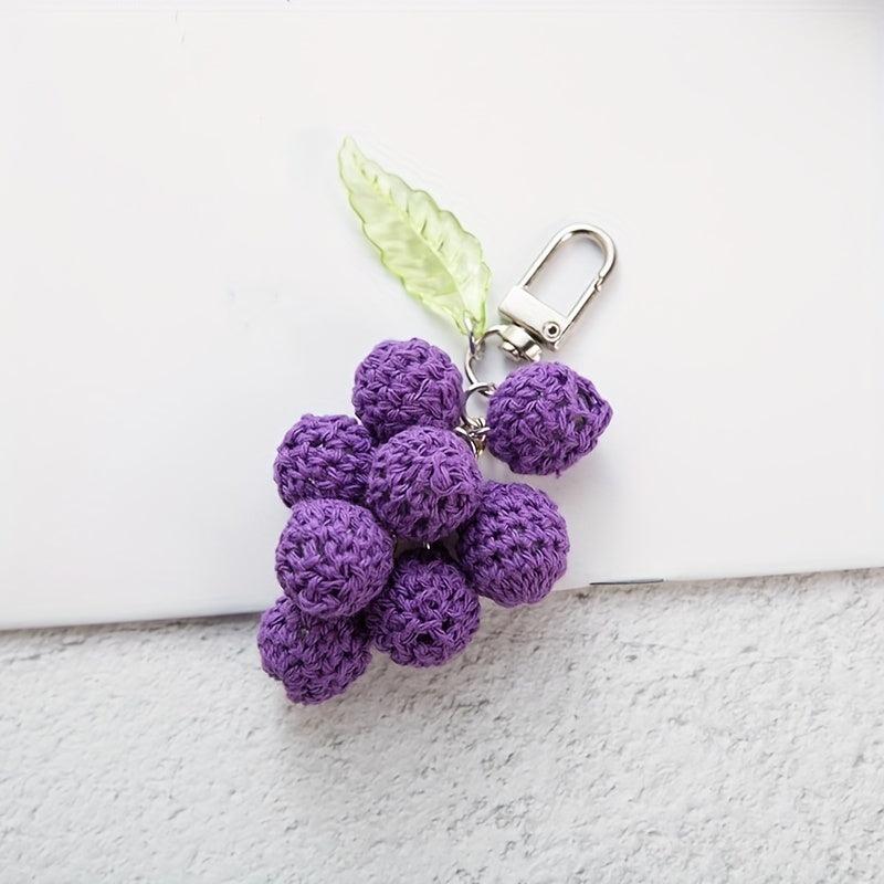Handmade Crochet Ball Keychain Woven Pendant Gift