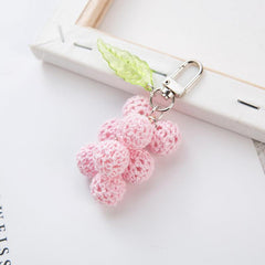 Handmade Crochet Ball Keychain Woven Pendant Gift