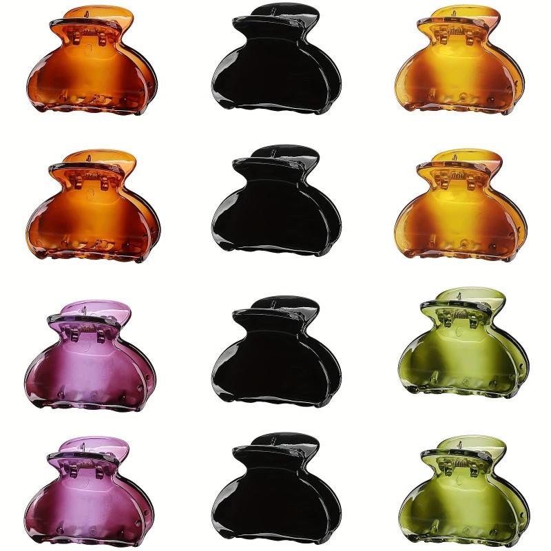 12pcs Small Acrylic Hair Claw Hair Accessories