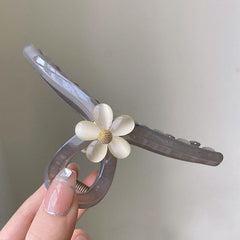 Cat Eye Stone Flower Hair Grab Clip Hair Claw Clip Hairpin