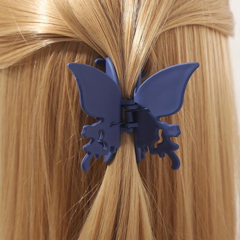 3PCS Butterfly Hair Clip Women's Frosted Hair Clips