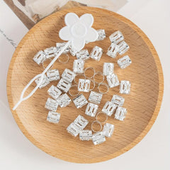 100pcs Metal Hair Cuff Rings for Dreadlock Braids Hair Jewelry