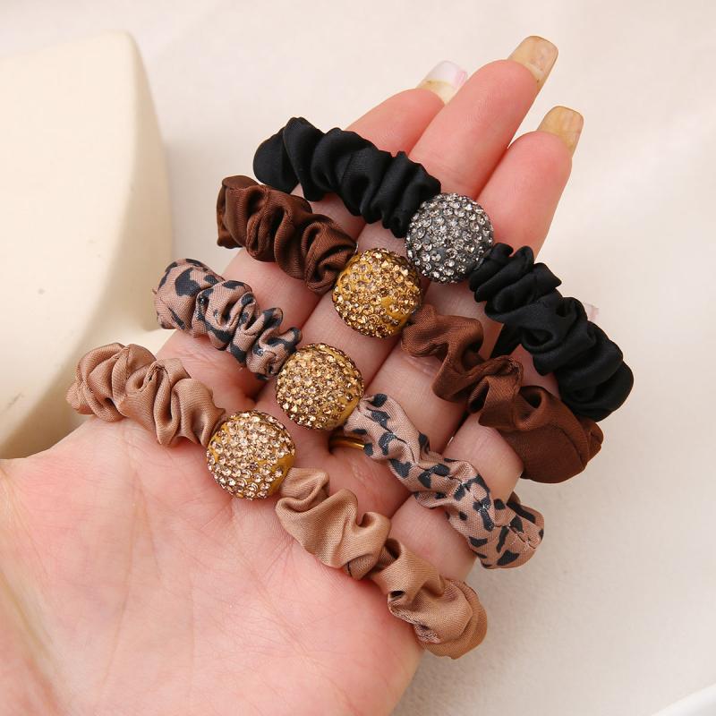Rhinestone Hair Tie 1 Pack - Fabric