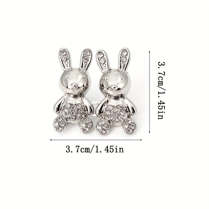 Metal Rabbit Waist Buckle for Jeans Button DIY Clothing Accessory