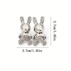 Metal Rabbit Waist Buckle for Jeans Button DIY Clothing Accessory